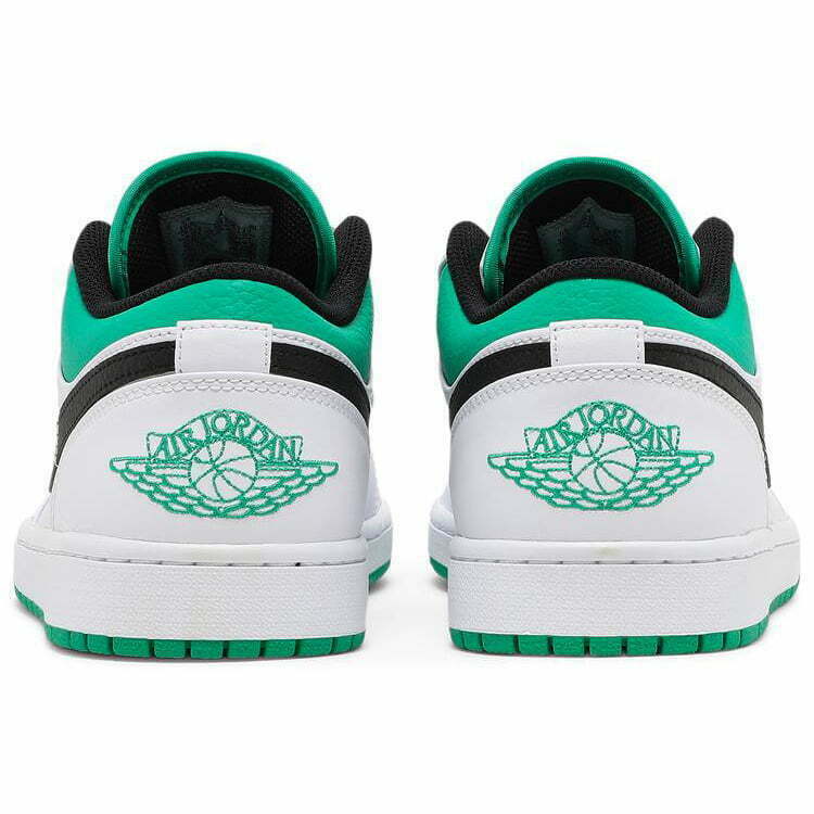 air jordan 1 low white lucky green black