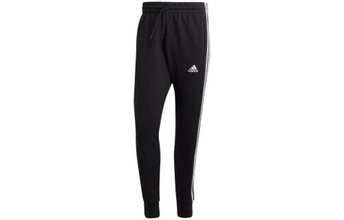 Мужские брюки adidas Essentials French Terry Tapered Cuff 3-Stripes Pants (Черные)