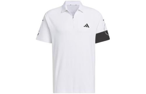 Мужская футболка adidas AEROREADY HALF ZIP POLO SHIRT белая