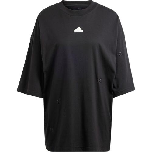 Женская футболка adidas EMBROIDERED LOOSE TEE черная