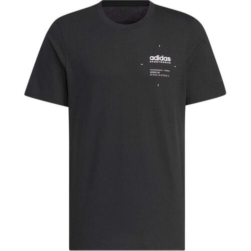 Футболка adidas SMALL LINEAR LOGO TEE черно-белая