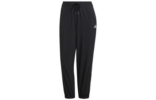 Женские брюки adidas Essentials Woven 3-Stripes 7/8 Pants (Черные)