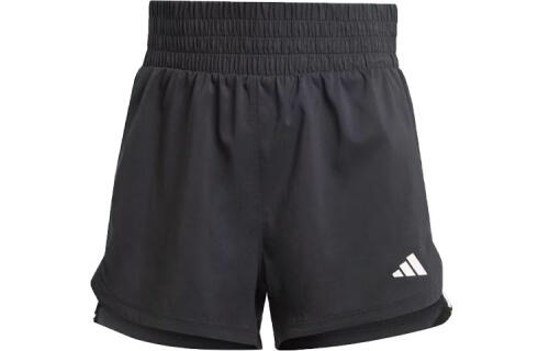 Женские шорты adidas PACER TRAINING HIGH-RISE SHORTS черно-белые