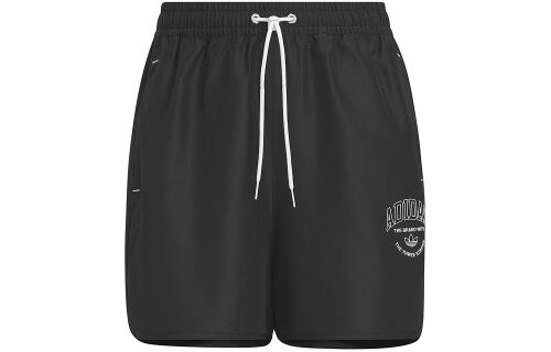 Женские шорты adidas LOGO TWIST LIGHT WOVEN SHORTS черно-белые