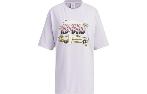 Женская футболка adidas HOLIDAY PLAY SHORT SLEEVE T-SHIRT фиолетовая