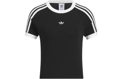 Женская футболка adidas KNIT T-SHIRT черно-белая