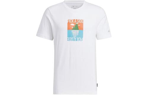Мужская футболка adidas GRAPHIC POLYGIENE T-SHIRT 180 GSM белая