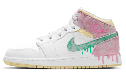 Кроссовки Nike Air Jordan 1 Mid GS Paint Drip