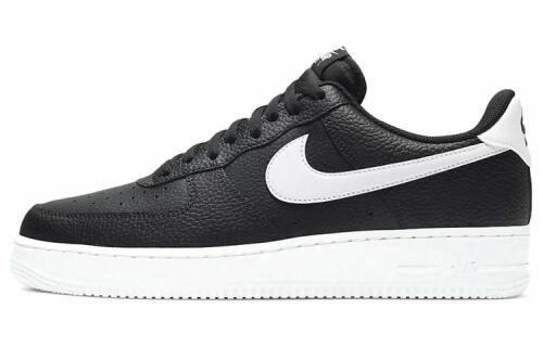 Кроссовки Nike Air Force 1 ’07 Black White Pebbled Leather