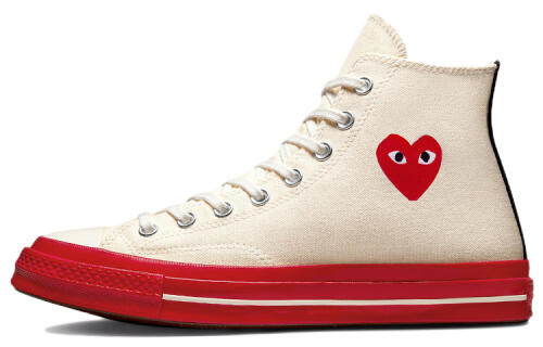 Кеды Converse x Comme des Garçons PLAY Chuck 70 бежевые