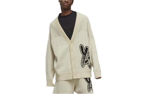 Кардиган adidas LOGO KNIT CARDIGAN Белый