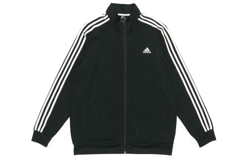 Мужская куртка adidas Essentials Warm-Up 3-Stripes Track Jacket (Черная)
