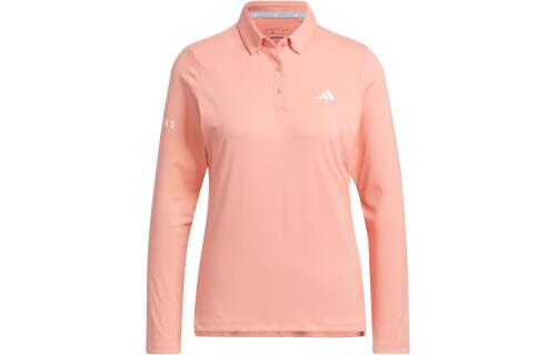 Женская рубашка adidas AEROREADY Big Badge of Sport Long Sleeve Polo Shirt (Красная)