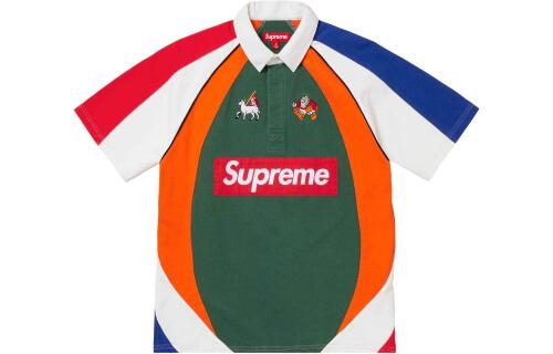 Мужское Поло Supreme SS24 Week 3 Rugby Logo Polo