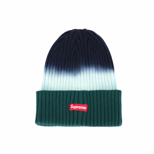 Supreme SS19 Overdyed Beanie Navy Box Logo