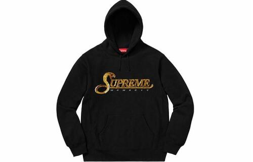 Supreme FW19 Week 8 Sequin Viper Hooded Sweatshirt