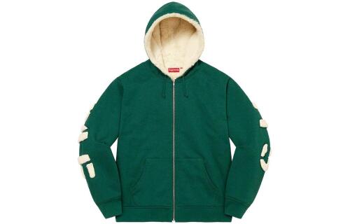 Supreme FW22 Week 17 Faux Fur Lined Zip Up Hooded Sweatshirt