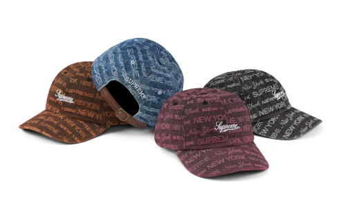 Supreme Week 4 Multi Type Jacquard Denim 6-Panel