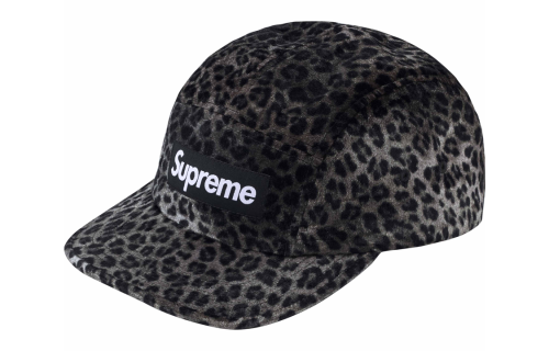 Supreme SS24 WEEK 9 LEOPARD VELVET CAMP -CAP