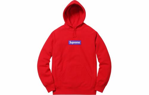 Supreme FW17 Box Logo Hooded Sweatshirt Red Bogo