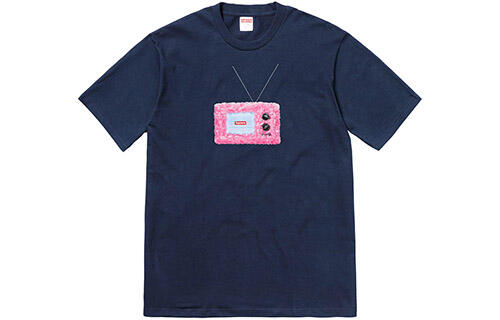 Supreme SS18 TV Tee Navy T