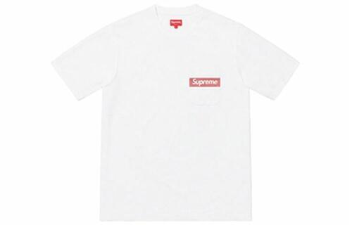 Supreme SS19 Mesh Stripe Pocket Tee White T