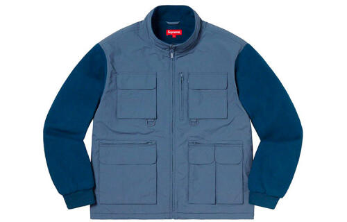 Supreme FW19 Week 10 Upland Fleece Jacket Light Blue