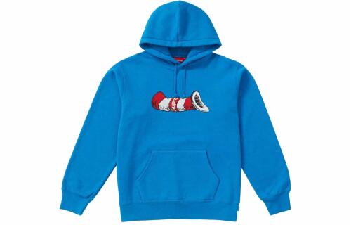 Supreme FW18 Cat in the Hat Hooded Sweatshirt Bright Royal