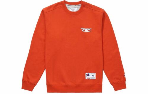 Supreme FW18 x Champion 3D Metallic Crewneck Brick Red Logo