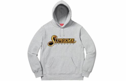 Supreme FW19 Week 8 Sequin Viper Hooded Sweatshirt