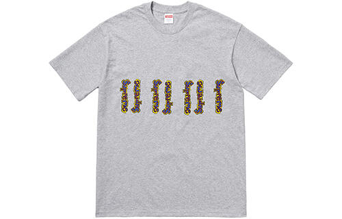 Supreme SS18 Gonz Logo Tee Heather Grey LogoT