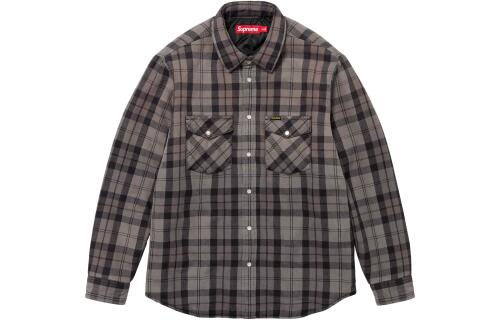 Supreme SS24 WEEK1 QUILTED FLANNEL SNAP SHIRT