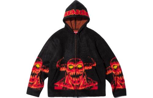 Supreme x toy machine SS24 Week4 ZIP UP HOODED SWEATER