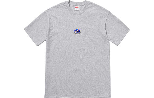 Supreme FW18 Bottle Cap Tee Heather Grey LogoT