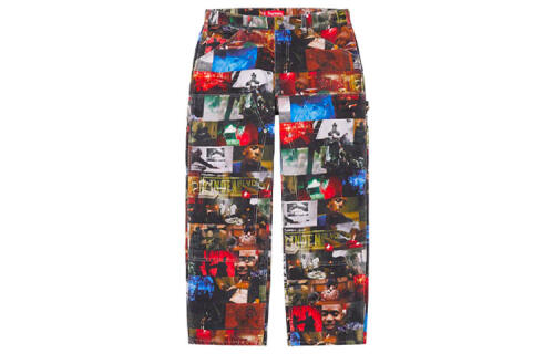 Supreme FW21 Week 1 Nas and DMX Collage Double Knee Denim Painter Pant