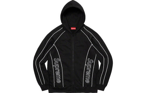 Supreme FW21 Week 3 Track Paneled Zip Up Hooded Sweatshirt
