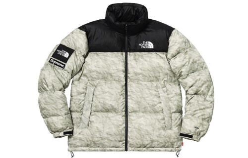 Supreme week 18 x The North Face Paper Print Nuptse Jacket