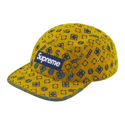 Supreme FW24 WEEK 5 Flocked Denim Camp Cap