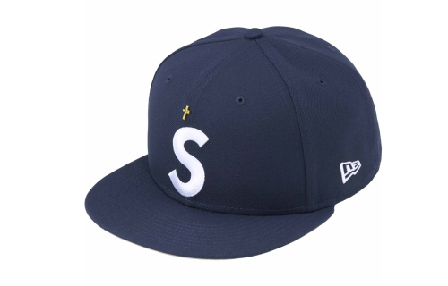 Supreme SS24 WEEK 1 GOLD CROSS S LOGO NEW ERA