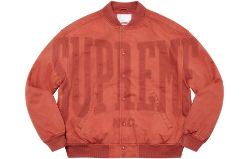 Supreme SS23 Week9 washed knockout denim varsity jacket Logo
