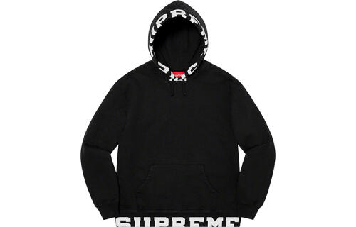 Supreme SS21 Week 13 Cropped Logos Hooded Sweatshirt