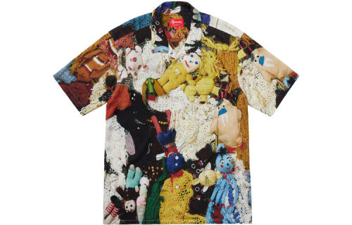 Supreme FW18 Mike Kelley More Love Hours Than Can Ever Be Repaid Rayon Shirt Multicolor