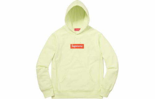 Supreme FW17 Box Logo Hooded Sweatshirt Pale Lime Bogo