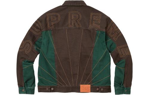 Supreme FW23 WEEK2 RADIAL EMBROIDERED DENIM TRUCKER JACKET Logo