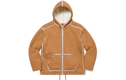 Supreme FW21 Week 18 Faux Shearling Hooded Jacket