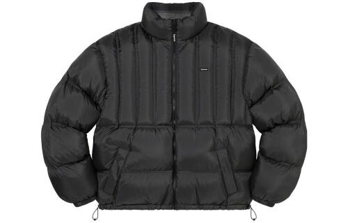 Supreme FW22 Week 8 Flannel Reversible Puffer Jacket Logo