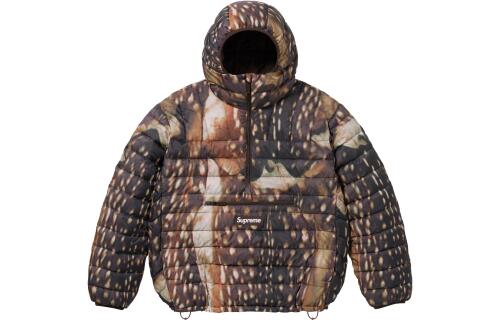 Supreme FW23 WEEK7 MICRO DOWN HALF ZIP HOODED PULLOVER