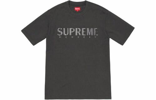 Supreme SS19 Gradient Logo Tee DustyBlack logoT