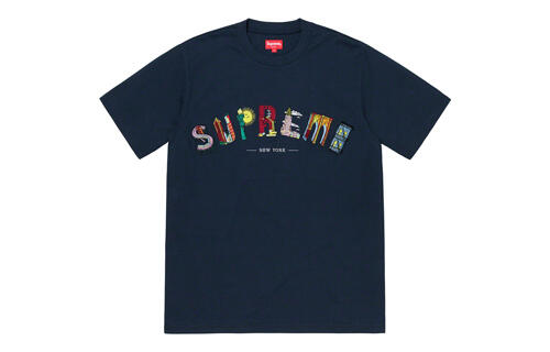 Supreme SS19 City Arc Tee Navy logoT