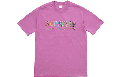 Supreme SS18 Rocks Tee Light Purple LogoT